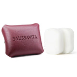 SAUSSAVITA Black Cherry Leather car diffuser on a neutral background